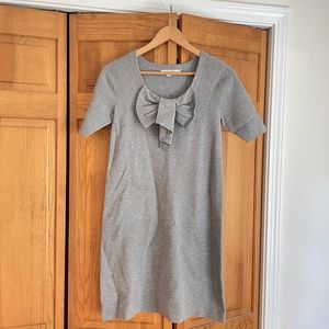 Boden Gray Knit Bow Dress